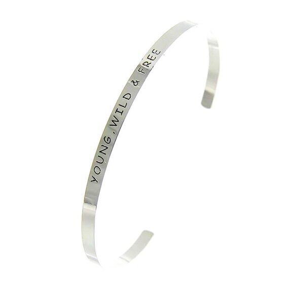 Inspirational Bracelet Young Wild and Free - Picture 1 of 3